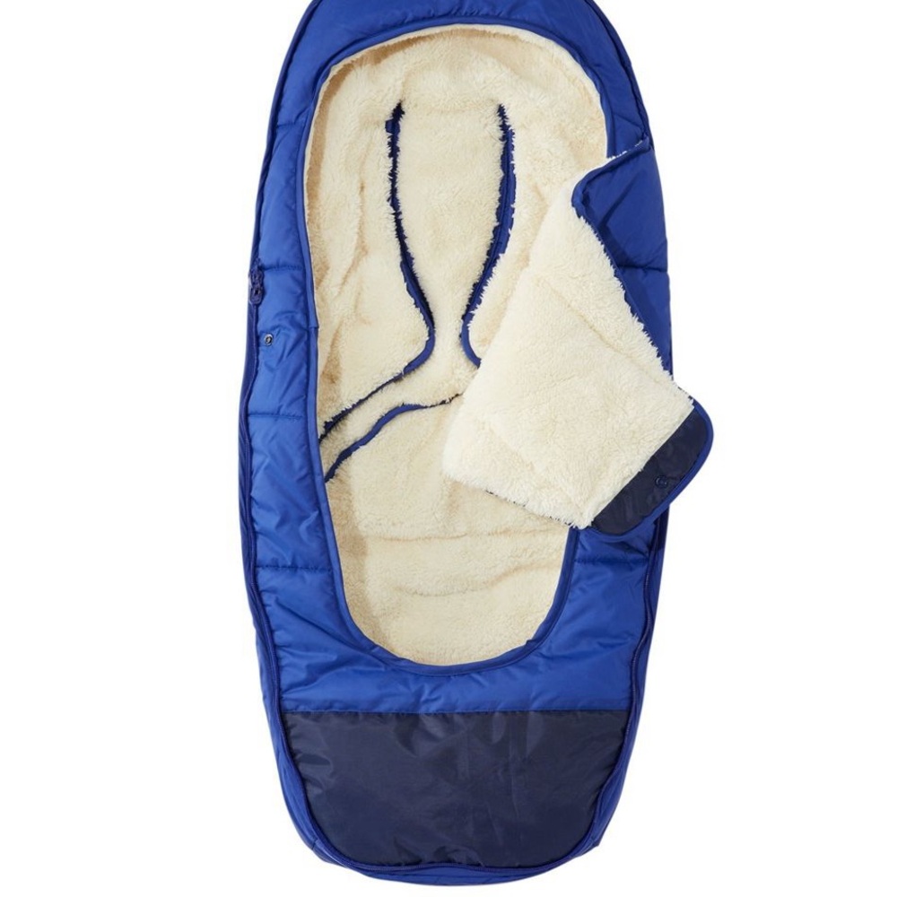 Blue and Cream Baby Stroller LLBean Snow Bunting